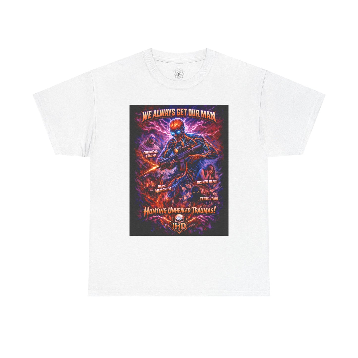 Awakening, Nervous System on the Hunt Graphic T‑Shirt  "We Always Get Our Man"