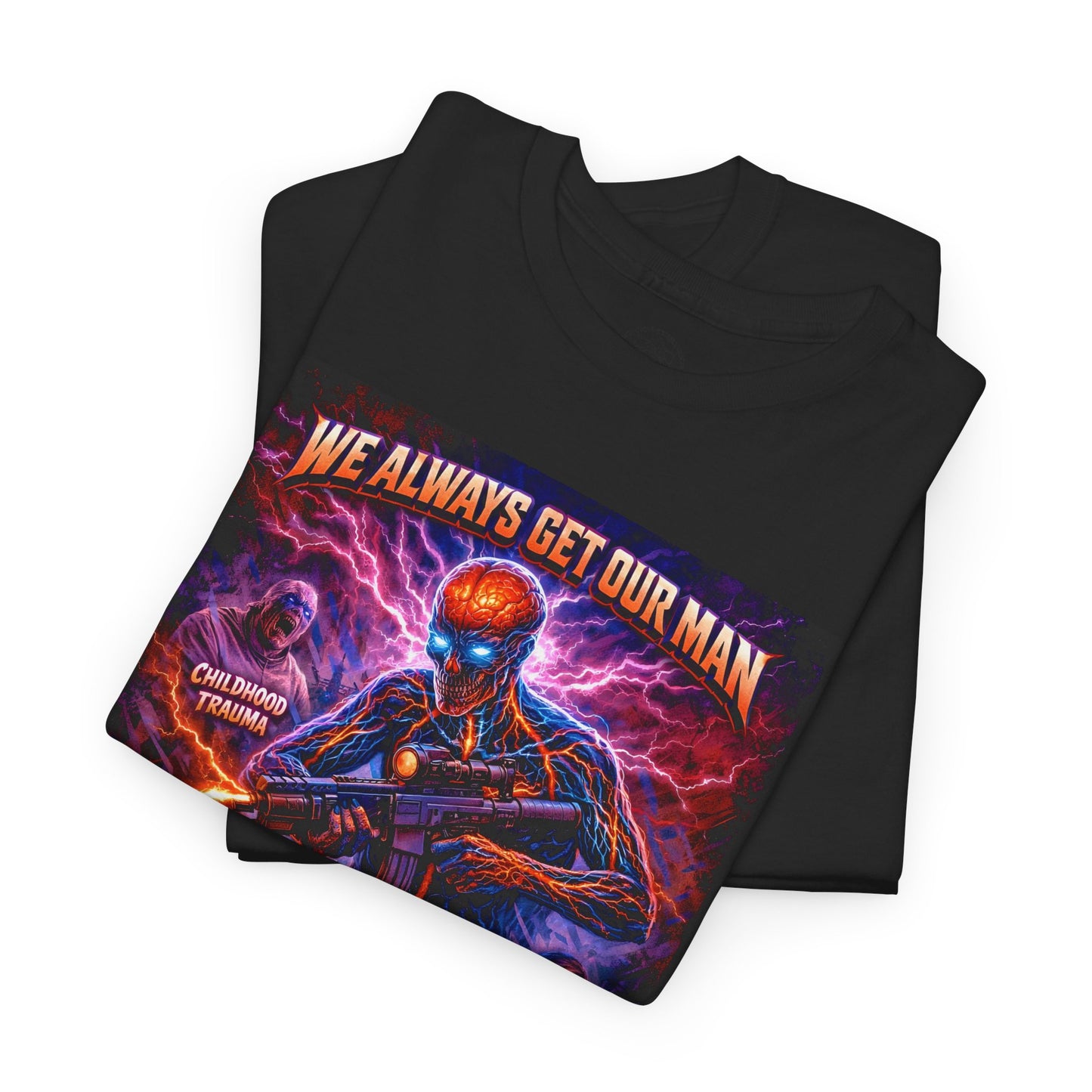 Awakening, Nervous System on the Hunt Graphic T‑Shirt  "We Always Get Our Man"