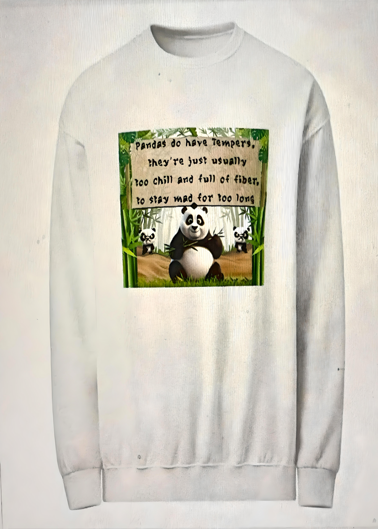 Fiber Fury Panda crew neck sweatshirt