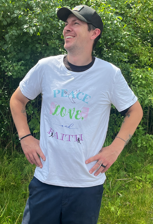 Peace, Love and Faith T-Shirt